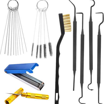 9-Piece Carburetor Jet Cleaning Tool and Welding Tip Cleaner Kit