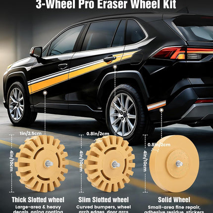 Eraser Wheel Decal Remover Tool Kit for Car, Truck & RV