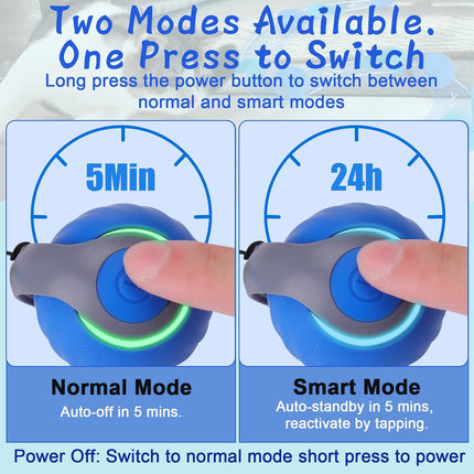 Interactive Rechargeable Cat Toy Ball with 3 Tails, Blue
