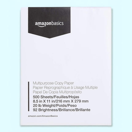 Jam-Free Multipurpose Copy Printer Paper, 8.5 x 11, 20 lb, 500 Sheets
