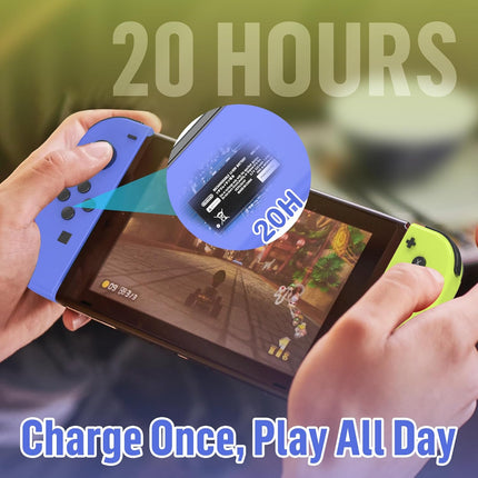 Wireless Hall Effect Controllers for Switch 1, OLED & Lite - Blue/Yellow