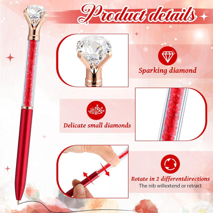 SourceToHome FuenteACasa 30 Sets Mother's Day Gift Bulk Diamond Pens with Crystal Top Cute — Home & Lifestyle