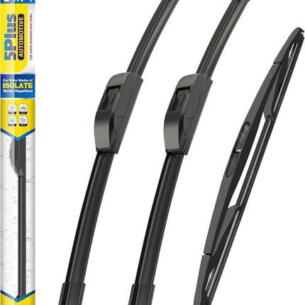Isolate 2-in-1 Water Repellent Windshield Wiper Blades - 3 Pieces