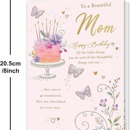 Happy Birthday Card for Mom from Daughter or Son