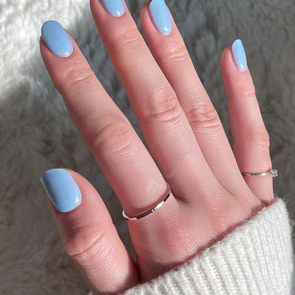 Semi-Cured Gel Nail Strips - N Cream Sky Blue