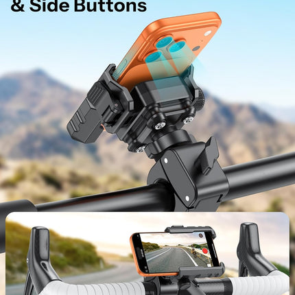Anti-Vibration Quick Lock Phone Mount for Bike, Motorcycle, E-Bike, Stroller & Scooter
