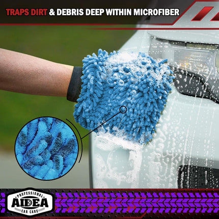 Scratch-Free Chenille Microfiber Car Wash Mitt