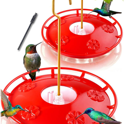 2-Pack 16 oz Leak-Proof Dish-Style Hummingbird Feeders
