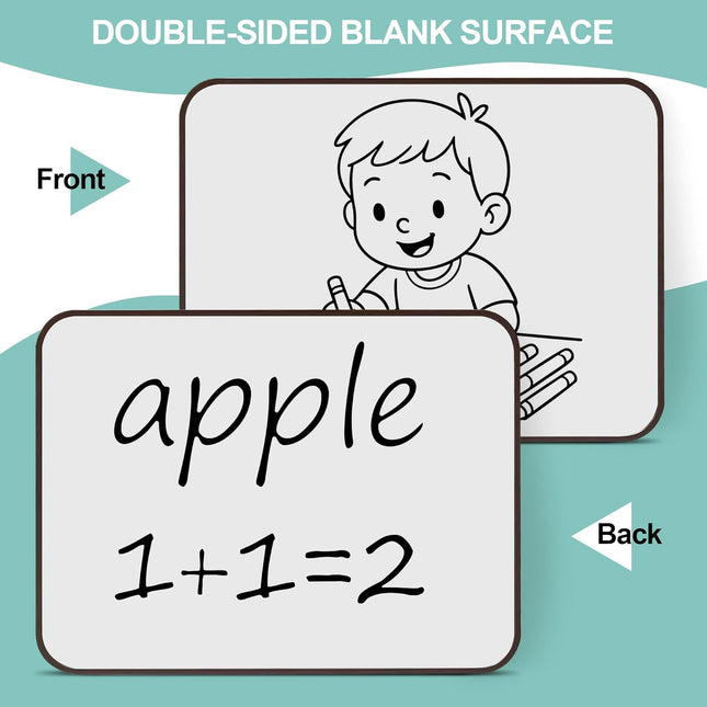 6 Pack Small White Boards, 9" x 12" Double Sided Personal Dry Erase Boards
