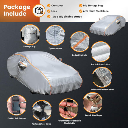 Mini Van Waterproof All Weather Full Car Cover with Zipper