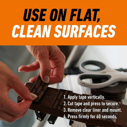 Heavy Duty Double Sided Mounting Tape, Black, 1 in. x 120 in.
