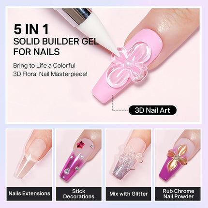 3PCS 3D Sculpting Gel Nail Art Builder Gel Set