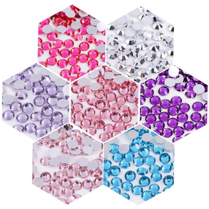 3000 Pieces SS12 3mm Light Pink Flatback Rhinestones
