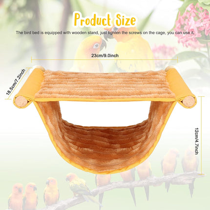 Winter Warm Hanging Bird Nest Bed Snuggle Hut - Medium Yellow