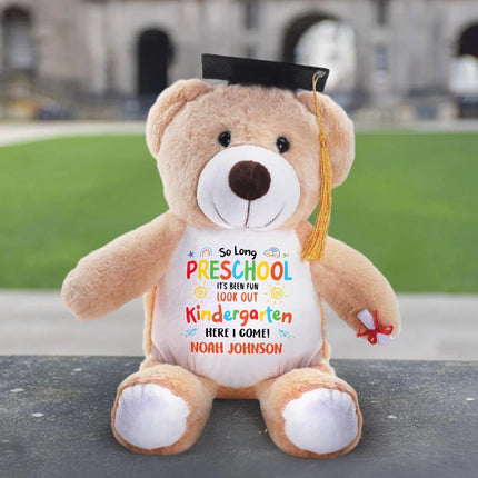 Kindergarten Here I Come Personalized Graduation Teddy Bear 2026