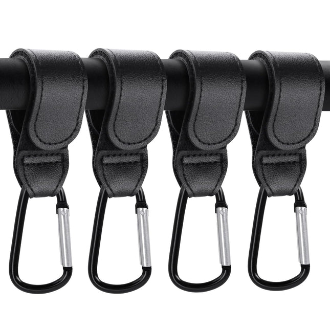 4 Pack Premium Non-Slip Adjustable Stroller Hooks