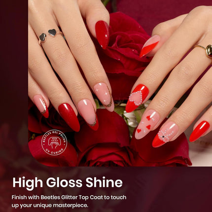 SourceToHome FuenteACasa Beetles Red Gel Polish Set - 6 Colors Red Nail Gel Polish Popular Jelly — Home & Lifestyle