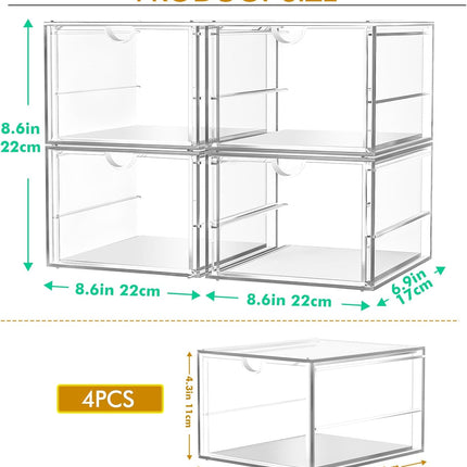 GlowEssence EsenciaLuz Caktraie Versatile Acrylic Makeup Organizer, Drawer Organizer — Beauty & Self-Care