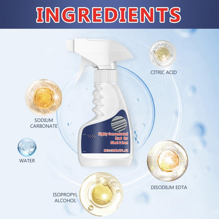 2-Pack Highly Concentrated Multipurpose Rust Remover Spray for Metal