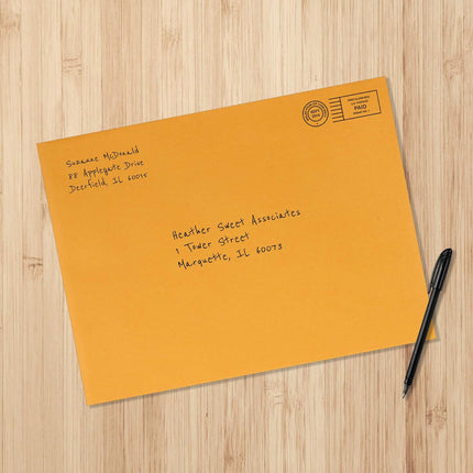 Clasp Kraft Envelopes for Documents, Gummed Mailing Envelope, 9 x 12 in, 100-Pack