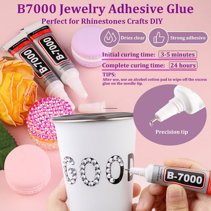 32000-Piece Silver Clear Flatback Resin Rhinestones Kit