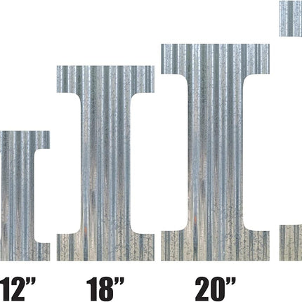 Corrugated Metal Letter, 24 Inch S