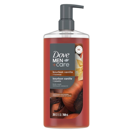 Bourbon Vanilla + Hazelnut Moisturizing Body Wash for Men, 26 oz