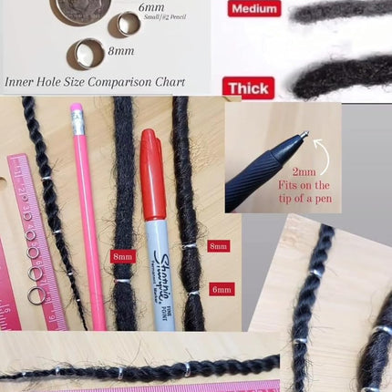 10 Gold Stainless Steel Hair Beads for Locs, Braids and Twists - 3mm