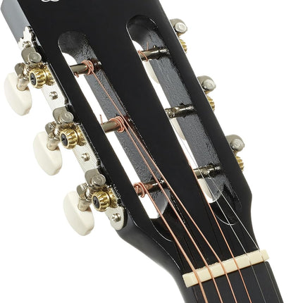 38-Inch Beginner Acoustic Guitar Starter Kit - Black