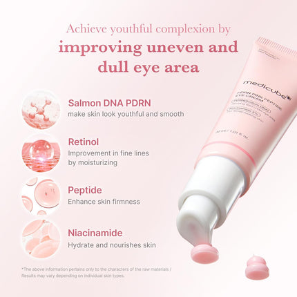 Eye Serum with Salmon DNA PDRN, Pink Peptides & Retinol, 1.01 fl oz