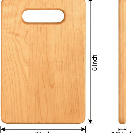 Maple Wood Cutting Board with Built-In Handle, Small