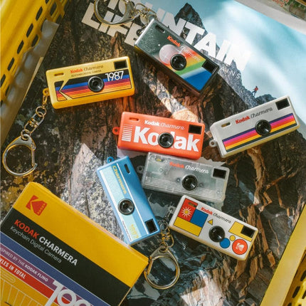 Keychain Digital Camera Blind Box Single Box, Mini 1.6MP Digicam with Video Recording and Micro SD Card Slot