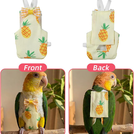 7 Pcs Reusable Bird Diaper with Waterproof Inner