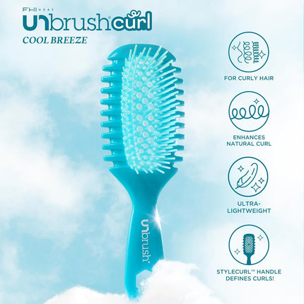 Curl Defining Detangling Brush for Wavy, Curly & Coily Hair - Cool Breeze