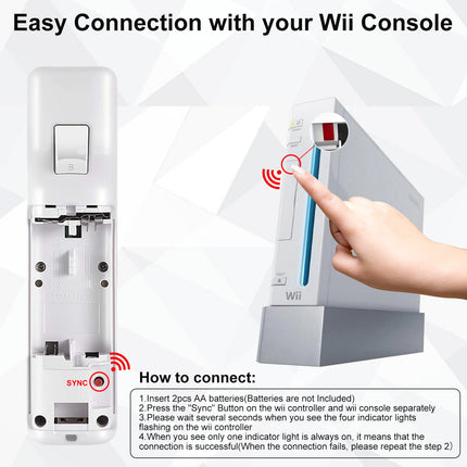 White Wireless Remote Controller 2-Pack with Wrist Straps and Silicone Cases