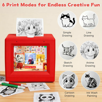 PlaySphere EsferaJuego AI Voice-Powered Sticker Maker for Kids, Portable Thermal Printer with 6 Art — Toys & Games