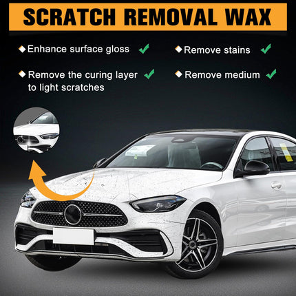2-Pack Car Scratch Remover Wax with Sponge and Cloth, 4 fl oz Each