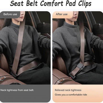 4Pcs Seat Belt Comfort Pad Clips for Shoulder & Neck Relief