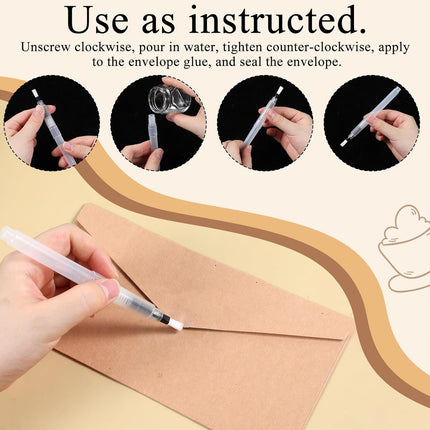 4-Piece Pencil Style Envelope Moistener Set, Off-White