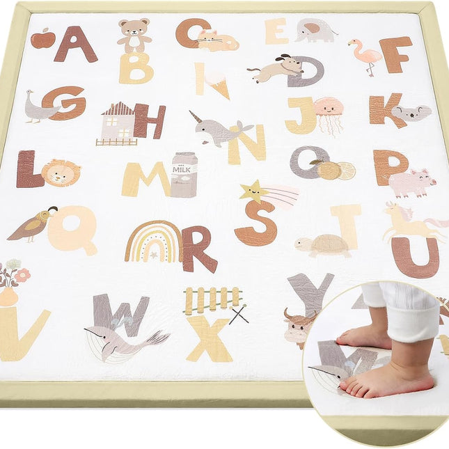 50 in x 50 in Animal Play Mat for Floor and Playpen