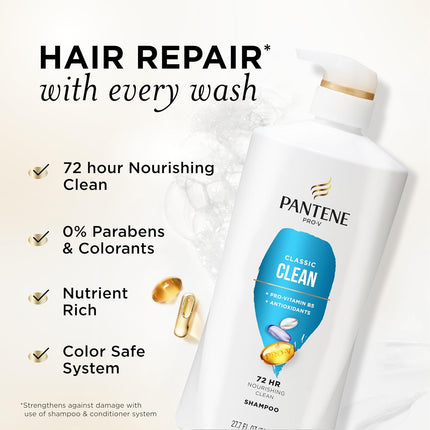 Classic Clean Pro-V Shampoo for Dry, Color-Treated Hair, 27.7 fl oz