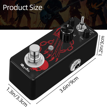 SourceToHome FuenteACasa HOLY WAR Heavy Metal Distortion Pedal - 3 Mode (Lo/Hi Boost) True Bypass — Home & Lifestyle