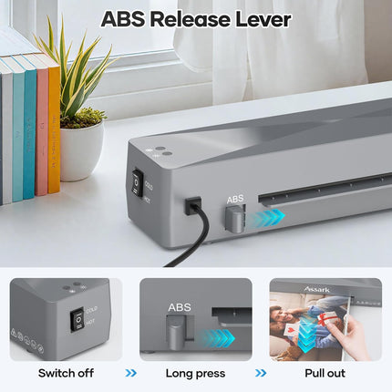 9 Inch Laminator Machine with 40 Laminating Sheets and Paper Cutter