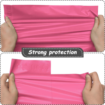 Pink Poly Mailers 10x13 Inch, 100 Count Self-Seal Shipping Bags