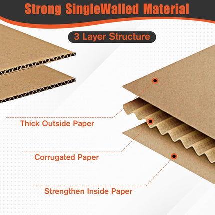 40 Pack Small Brown Corrugated Cardboard Shipping Boxes