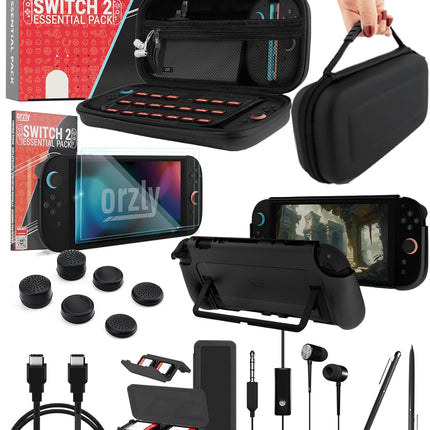 Switch 2 Accessories Bundle with Carry Case and Screen Protector