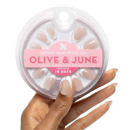 Instant Mani Summer Press-On Nails - Medium Almond Iconic French