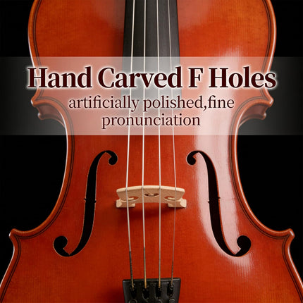 4/4 Full Size Acoustic Cello Kit for Adults, Students & Beginners - Red