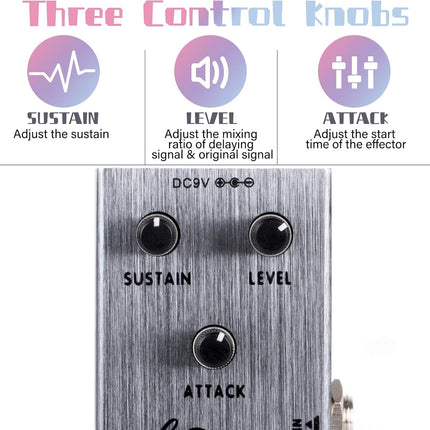 SourceToHome FuenteACasa Compressor Pedal, Horse Electric Guitar Effects Pedals Mini Single Type DC — Home & Lifestyle