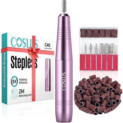 SourceToHome FuenteACasa COSLUS C40 Electric Nail Drill File Professional: for Acrylic Gel Dip — Home & Lifestyle